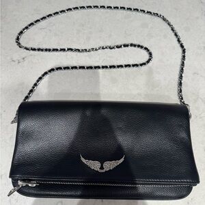 Zadig & Voltaire Black Crossbody Bag with Chain Strap